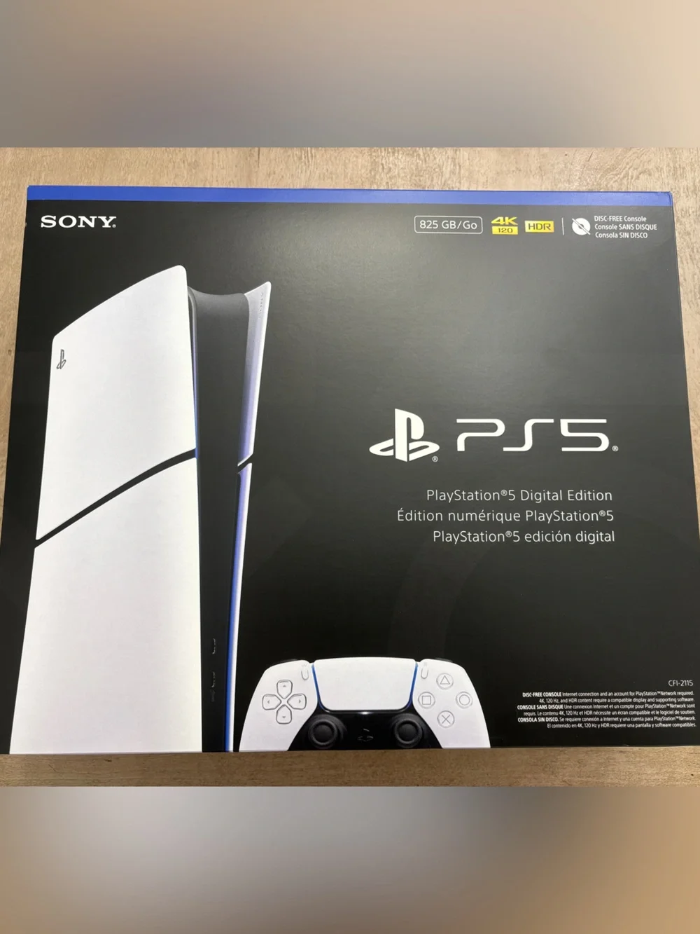 Sony PS5 Digital Edition Console - White with Black Accents